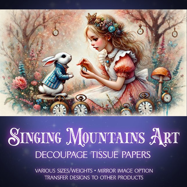 Papel De Seda Decoupage de Coleção de Relógios de Floresta de Co (Criador carregado)