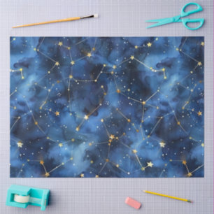 Papel De Seda Decoupage de Constelação Celestial