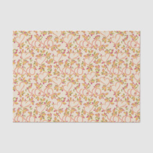 Papel De Seda Decoupage de Corações e Flores de Namorados