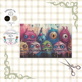Papel De Seda Decoupage de Critério Vibrante Whimsical