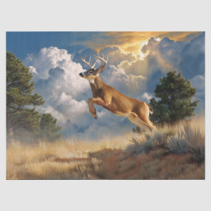 Papel De Seda Decoupage de Deer Buck Branco