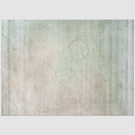 Papel De Seda Decoupage de Ephemera Azul Verde de Textura Vintag