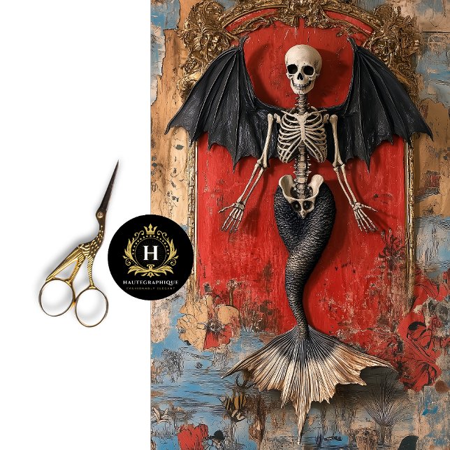 Papel De Seda Decoupage de Esqueleto de Vampiro Gótico Crânio de (Criador carregado)