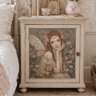 Papel De Seda Decoupage de Fada Boho Vintage em Jardim de Flores