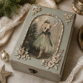 Papel De Seda Decoupage de Fada de Natal Vintage para Decorar Ár