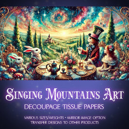 Papel De Seda Decoupage de Fantasia Mágica do Partido do Tea Won