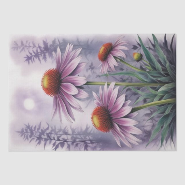 Papel De Seda Decoupage de Flores de Cone (Frente )