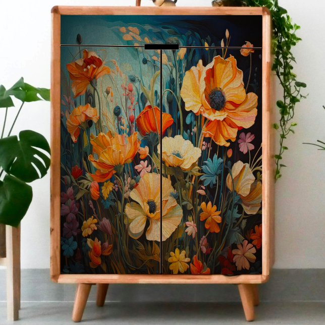 Papel De Seda Decoupage de Flores Selvagens Gigantes (Criador carregado)