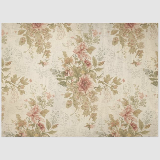 Papel de Seda Decoupage de Flores Silvestres Antig (Frente )