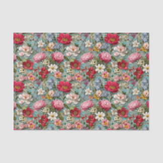 Papel De Seda Decoupage de Flores Silvestres Antigas
