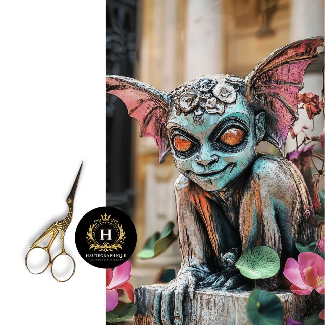 Papel De Seda Decoupage de Gargoyle de Paris Quirky Gothic (Criador carregado)