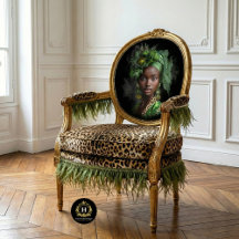 Decoupage de Glamour Floral Afro-Americano