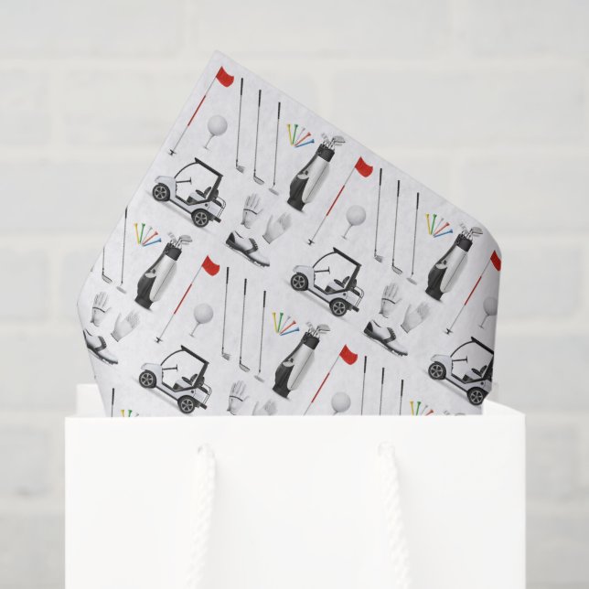 Papel De Seda Decoupage de Golfe (Sacola de presentes)