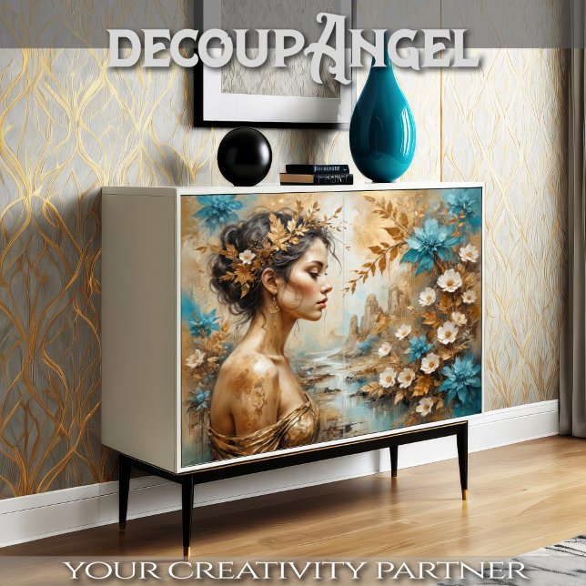 Papel De Seda Decoupage de Gráfico de ouro (Criador carregado)