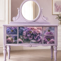 Decoupage de Hortênsia Roxa Ameixa Vintage