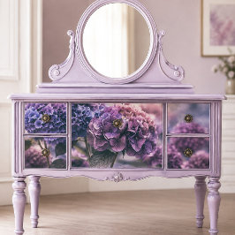 Papel De Seda Decoupage de Hortênsia Roxa Ameixa Vintage