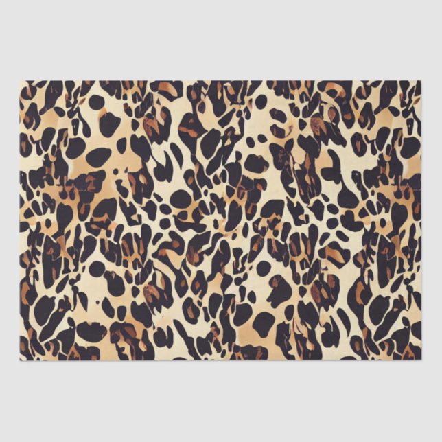 Papel De Seda Decoupage de Impressão de Animais do Leopardo (Frente )
