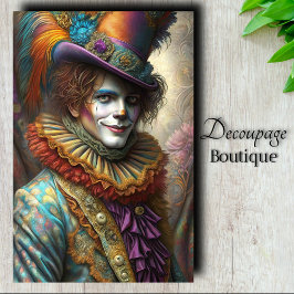 Papel De Seda Decoupage de Jester Whimsical