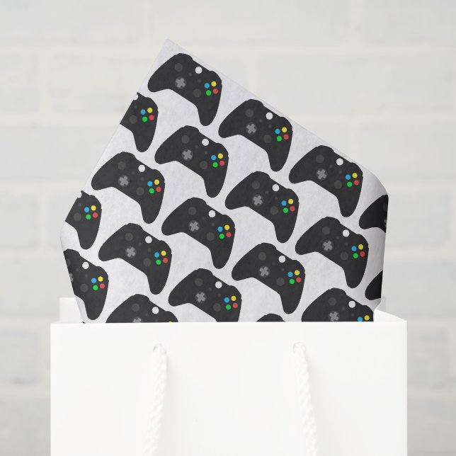 Papel de seda decoupage de jogos, videogame (Sacola de presentes)