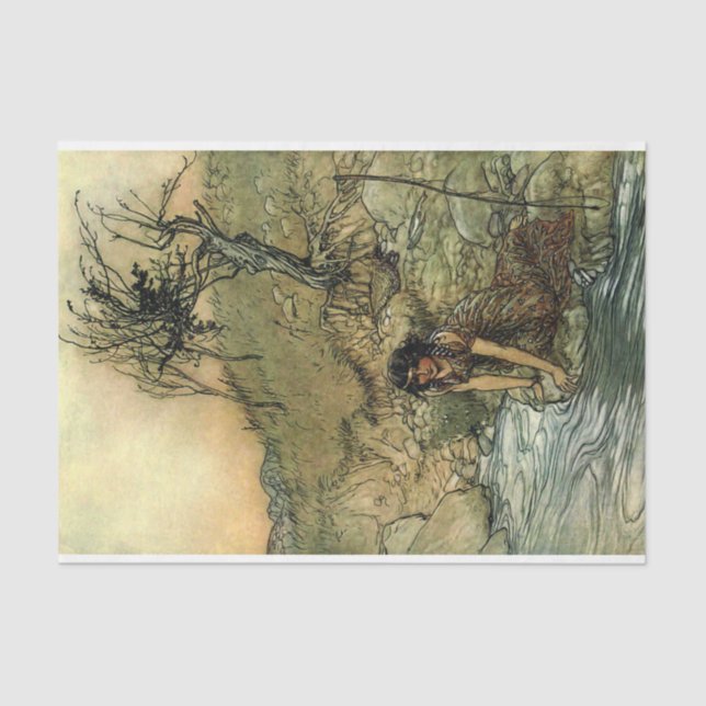 Papel De Seda Decoupage de Lady Water do Storybook (Frente )