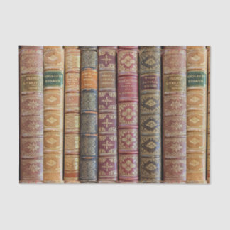 Papel De Seda Decoupage de Lombadas de Livros Antigos e Bonitos
