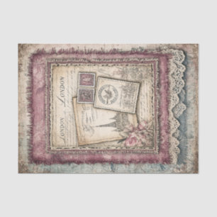 Papel De Seda Decoupage de Londres e Lace