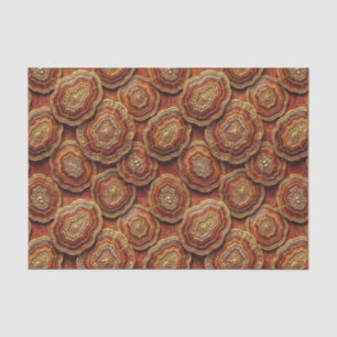 Papel De Seda Decoupage de Luxo Geodo de Ágata Laranja Queimad