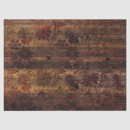 Papel De Seda Decoupage de Madeira Marrom Rústica