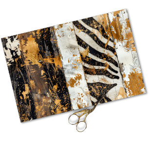 Papel De Seda Decoupage de Madeira russa do País Ocidental