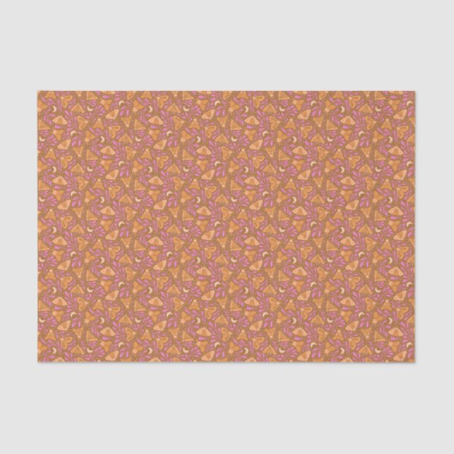 Papel De Seda Decoupage de Mama Laranja e Rosa (Frente )