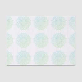 Papel De Seda Decoupage de Mandala, Ombre Verde Azul Elegante