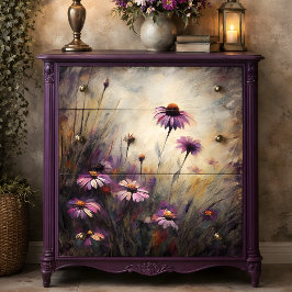 Papel De Seda Decoupage de Margarida Roxa Selvagem