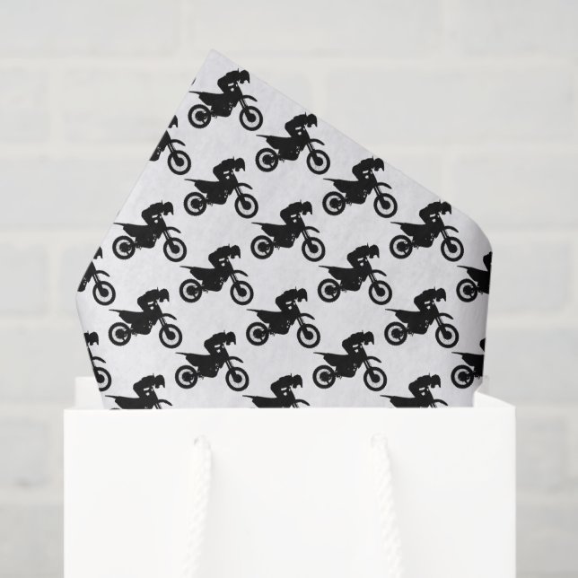 Papel De Seda Decoupage de Motocross (Sacola de presentes)