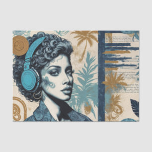 Papel De Seda Decoupage de Música Dreamer na Costa Oeste