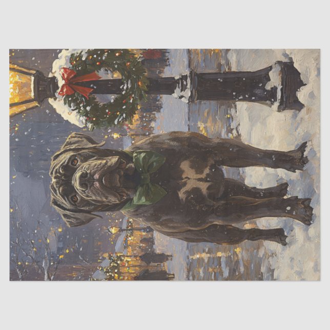 Papel De Seda Decoupage de Natal Cane Corso (Frente )