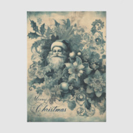 Papel De Seda Decoupage de Natal Floral Inspirado em Vintage Fes