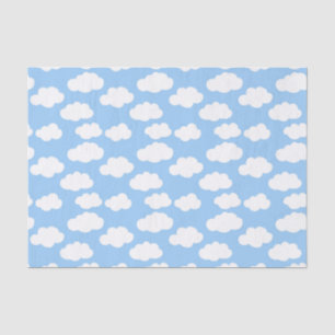 Papel De Seda Decoupage de Nuvens Brancas do Céu Azul