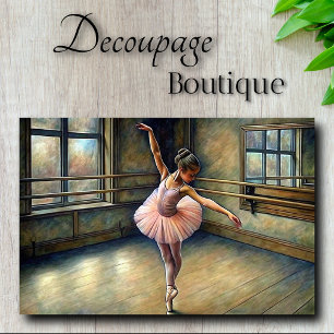 Papel De Seda Decoupage de Óleo Pastel Bailarina Jovem