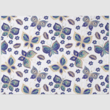 Decoupage de Padrão de Borboleta Azul Grande