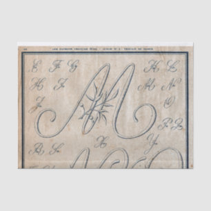 Papel De Seda Decoupage de Padrão de Bordado Francês ou Giftwrap