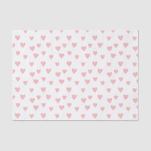 Papel De Seda Decoupage de Padrão de Corações de rosas claro