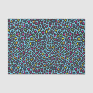 Papel De Seda Decoupage de Padrão de Pele-Leopardo Multicolorida