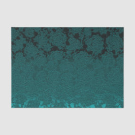 Papel De Seda Decoupage de Padrão de Suculentas Elegante em Azul