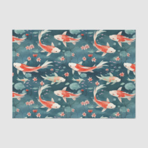 Papel De Seda Decoupage de Peixe Koi Japonês