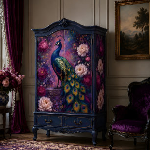 Papel De Seda Decoupage de Peônia Pavão Celestial