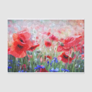 Papel De Seda Decoupage de Pintura de Cores d'Água das Flores d