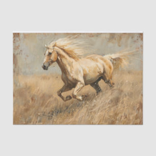 Papel De Seda Decoupage de Pintura de Pintagem de Óleo em Cavalo