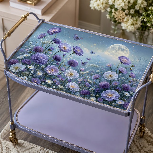 Papel De Seda Decoupage de Prado de Borboleta Lavanda ao Luar (Criador carregado)