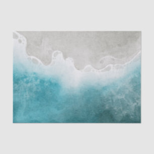 Papel De Seda Decoupage de praia do Oceano de Aquarela