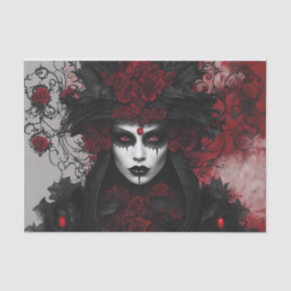 Papel De Seda Decoupage de Rainha Gótica de Halloween 